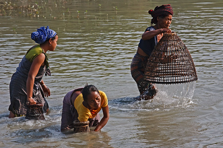  Fishing on the island Majuli